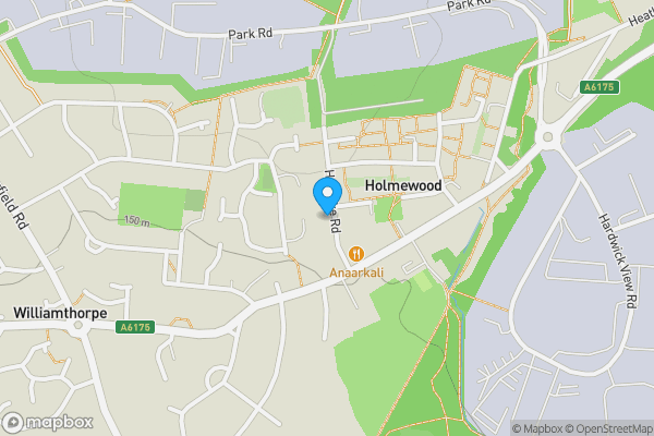 Map location for 27 / 27A Hunloke Road, Holmewood, Chesterfield, Derbyshire, S42 5RZ