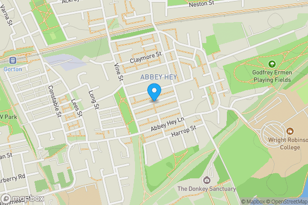 Map location for Madison Street, Abbey Hey, Greater Manchester, M18