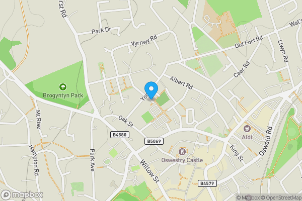 Map location for Upper Lord Street, Oswestry