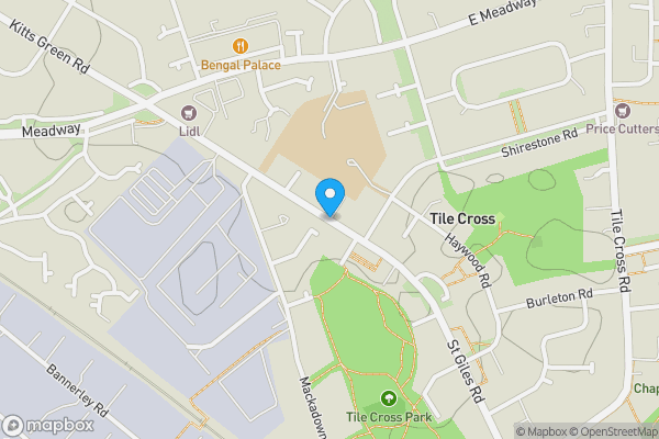 Map location for St. Giles Road, Birmingham, West Midlands, B33 0HL