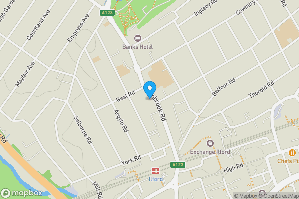 Map location for 115-127 Cranbrook Road, Ilford, Essex, IG1 4PU