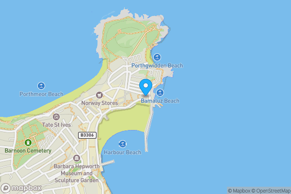 Map location for Flat 6 Sunnyside, Back Road East, St. Ives, Cornwall, TR26 1PE