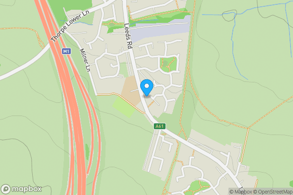 Map location for 418 Leeds Road, Robin Hood, Wakefield, West Yorkshire WF3 3BG