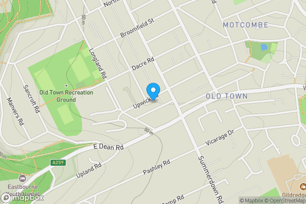 Map location for 7 Upwick Road, Eastbourne, BN20 8NA