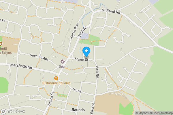 Map location for Conservative Club, 7 Manor St, Raunds, Wellingborough NN9 6JW