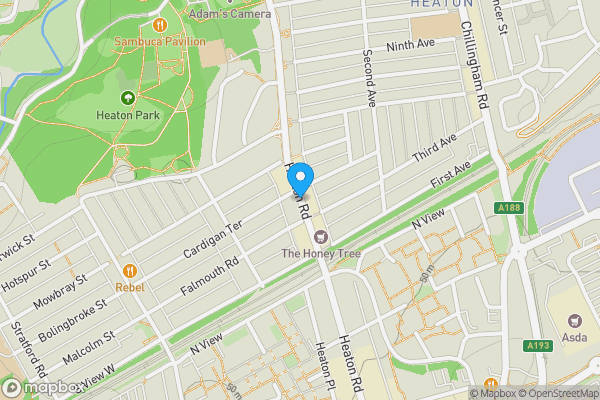 Map location for Heaton Road, Newcastle Upon Tyne , NE6 5HE