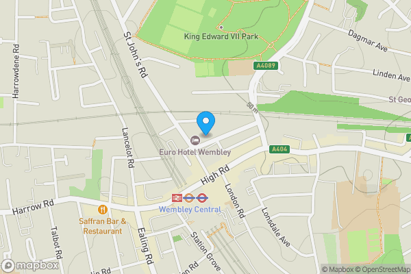 Map location for 15 Elm Road, Wembley, Middlesex HA9 7JA