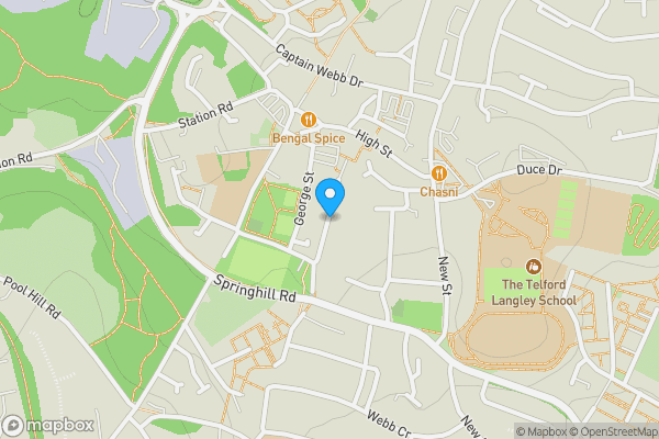 Map location for Chapel Street, TELFORD, Shropshire, TF4 3DD