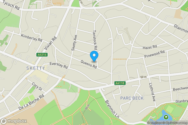 Map location for 14 Queens Road, Sketty, Swansea, SA2 0SB