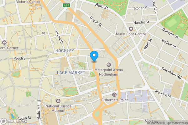 Map location for Belward Street, NOTTINGHAM, Nottinghamshire, NG1 1JZ