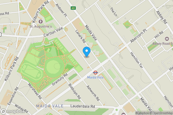 Map location for Flat D 186 Randolph Avenue, Maida Vale, London W9 1PE