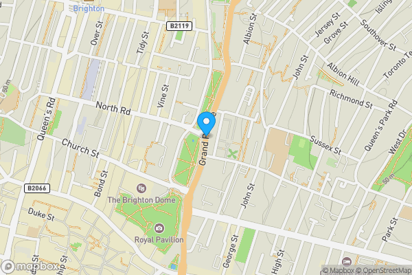 Map location for Grand Parade, East Sussex, BN2 9QB