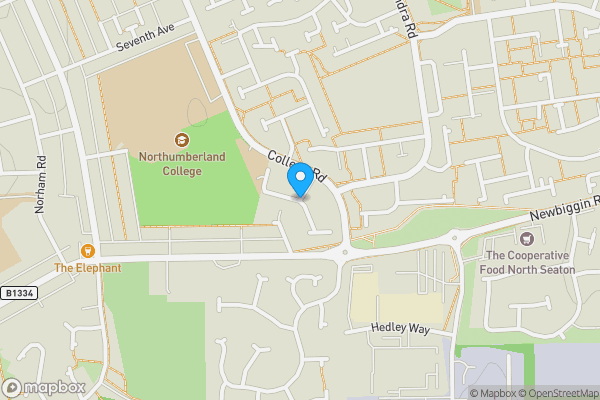 Map location for Falstone Crescent, Ashington , NE63 0TY