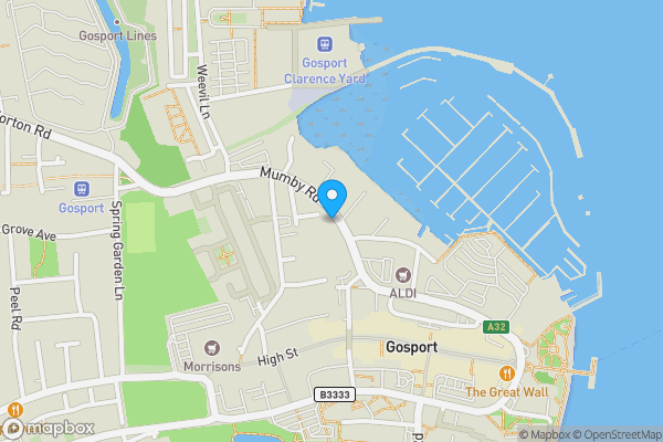 Map location for Flat 28 St. Matthews Court, King Street, Gosport, Hampshire, PO12 1AN