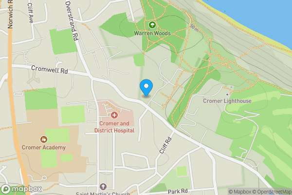 Map location for 109 Overstrand Road, Cromer, Norfolk NR27 0DJ