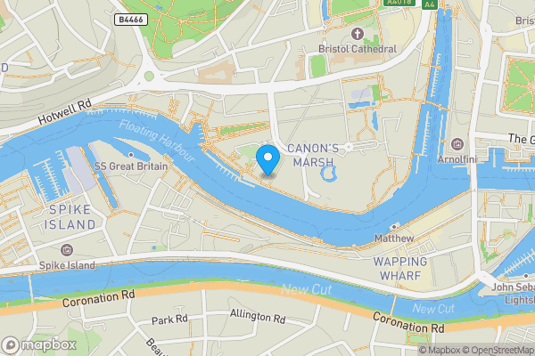 Map location for Hannover Quay, Bristol, BS1 5JR