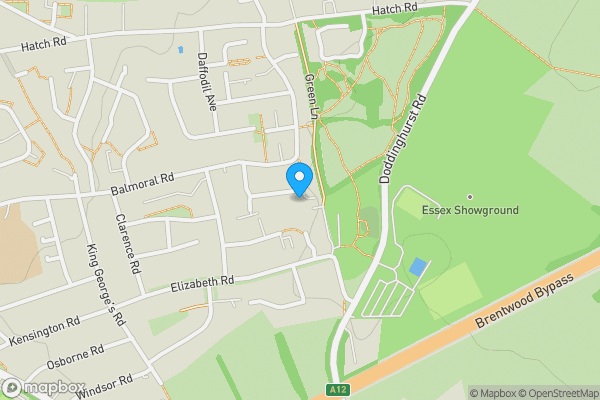 Map location for Land adjacent to, 49 Lavender Avenue, Pilgrims Hatch, Brentwood, Essex, CM15 9PS