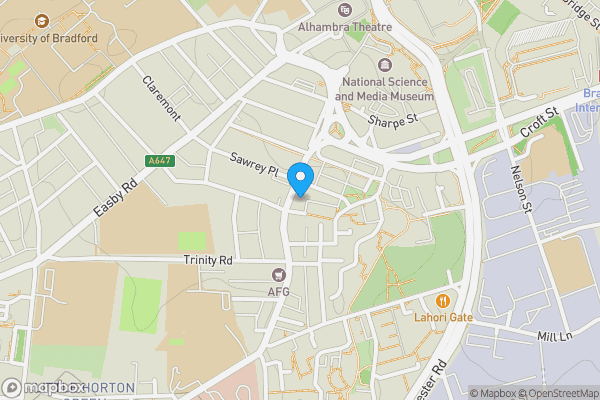 Map location for Flats 1 - 3, 109, Little Horton Lane, BRADFORD, West Yorkshire, BD5 0BU