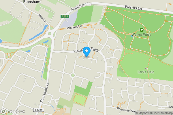 Map location for Plot 7 and Roadways Adjoining The Hartings Bognor Regis, West Sussex, PO22 6QF