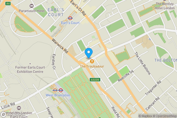 Map location for 270-274 Old Brompton Road, Earls Court, London, SW5 9HR