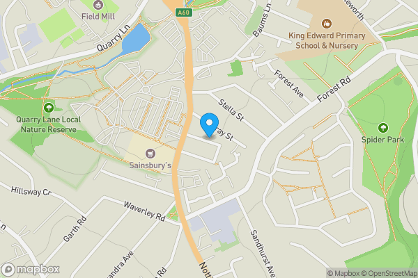 Map location for 22 Gedling Street, Mansfield, Nottinghamshire, NG18 4AH