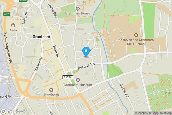 Map location for George Street, GRANTHAM, Lincolnshire, NG31 6QL