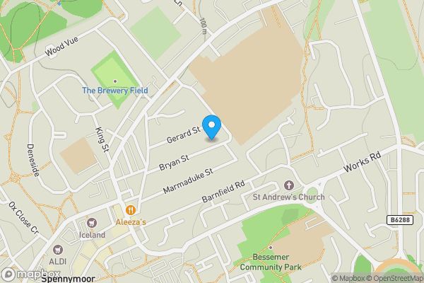 Map location for 21 Bryan Street, Spennymoor, County Durham, DL16 6DW