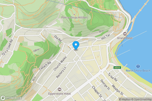 Map location for 2 Bodlondeb Castle Church Walks, Llandudno, Gwynedd, LL30 2HG