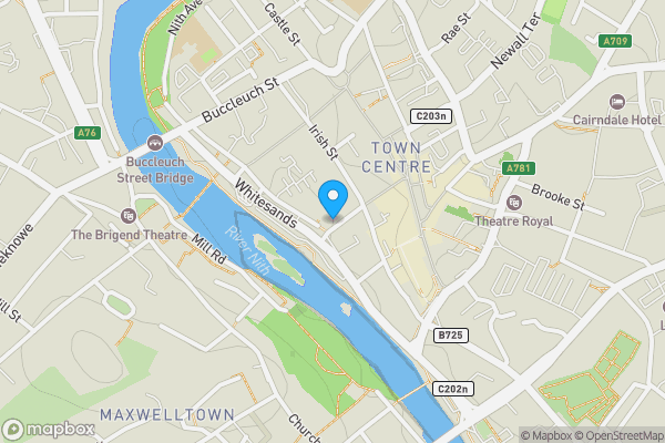 Map location for 5 Bank Street, Dumfries, DG1 2NX