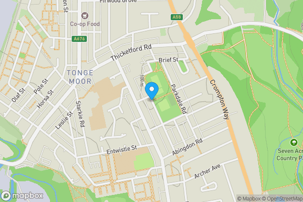 Map location for Tonge Park Avenue, Bolton, Lancashire, BL2 2QR