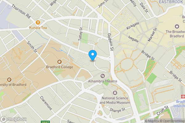 Map location for 10 Quebec Street Bradford, BD1 2ER