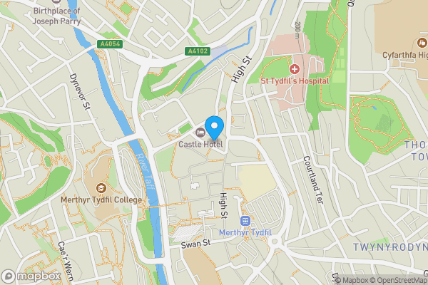 Map location for Wyndham Arms, 55 Glebeland Street, Merthyr Tydfil, CF47 8AT