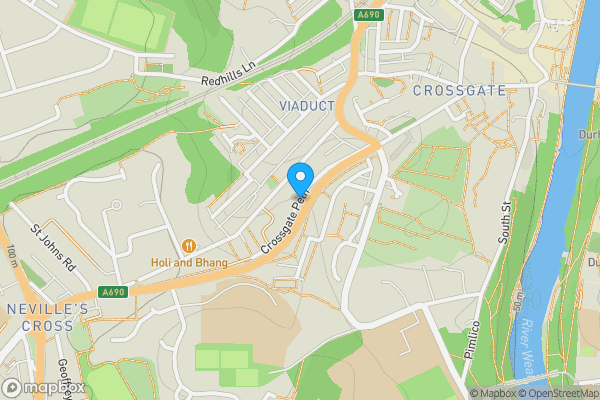 Map location for Crossgate Peth, DURHAM, County Durham, DH1 4PZ