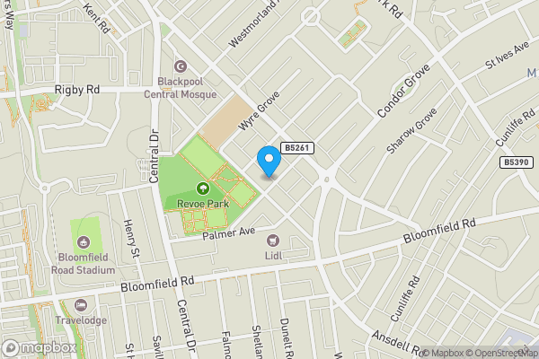 Map location for 4 Bela Grove, Blackpool, Lancashire, FY1 5JZ