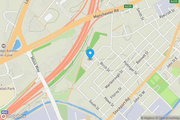 Map location for Gartside Street, Ashton under Lyne, Greater Manchester, OL7