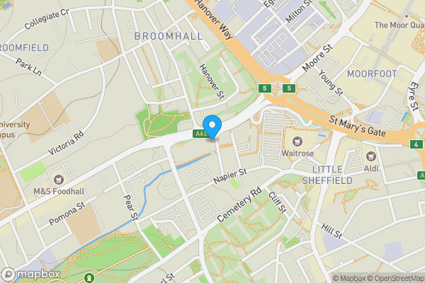 Map location for Barley House, 211 Ecclesall Road, Sheffield, S11 8HR