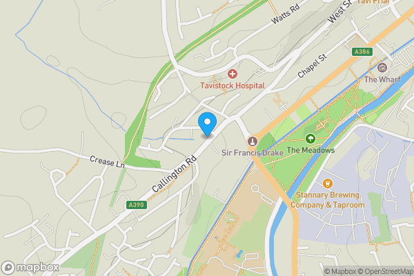 Map location for 10 Boughthayes, Tavistock, Devon, PL19 8EE