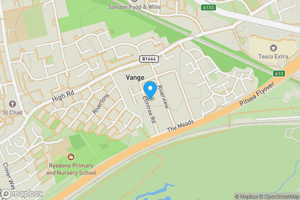 Map location for 12 Elmtree Road, Basildon, Essex, SS16 4TN
