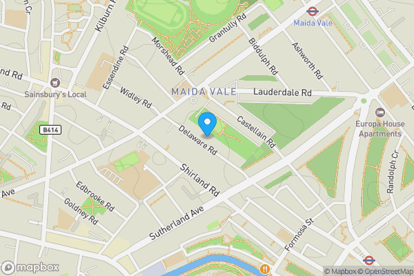 Map location for 70 Delaware Mansions, Delaware Road, Maida Vale, London, W9 2LJ