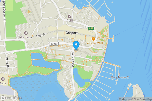 Map location for 55 Blake Court, South Street, Gosport, Hampshire, PO12 1EX