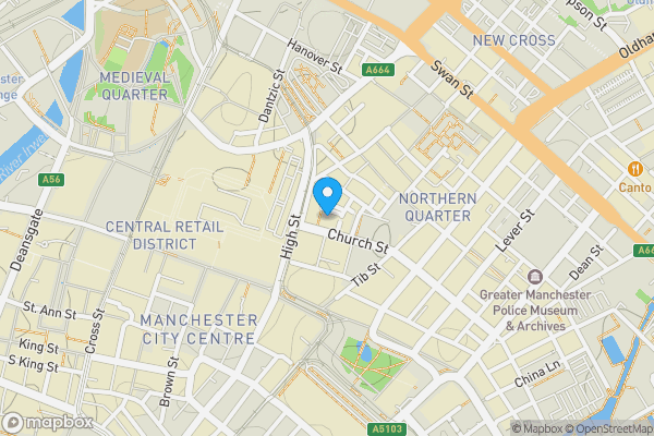 Map location for Apartment 802, 25 Church Street, Manchester M4 1PE
