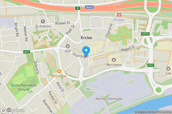 Map location for 33/33a Church Street, Eccles, Manchester, Greater Manchester, M30 0BJ