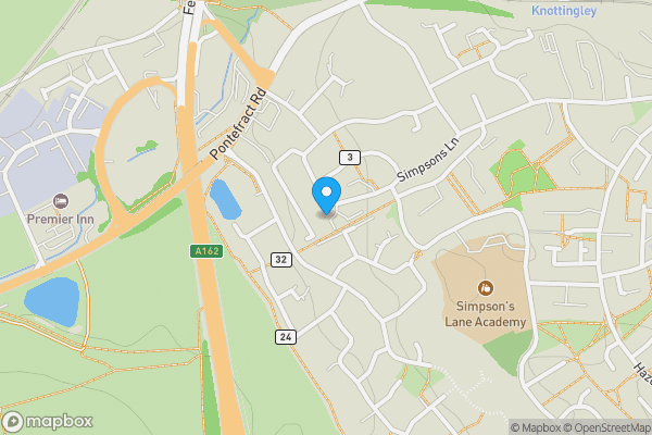 Map location for 1, Cotterill Road , Knottingley , WF11 0HB 