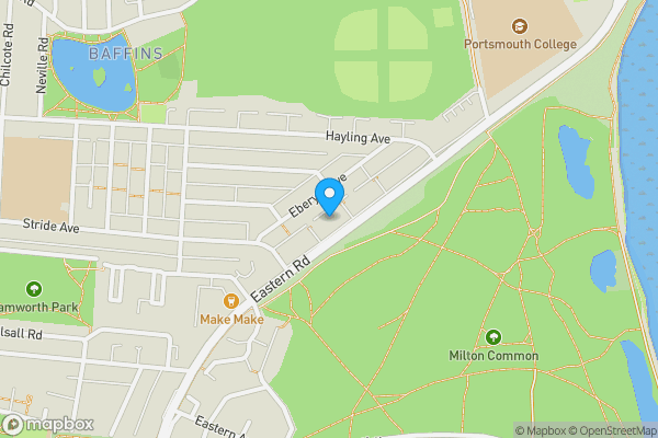 Map location for 221 Eastern Road, Portsmouth, Hampshire, PO3 6EH