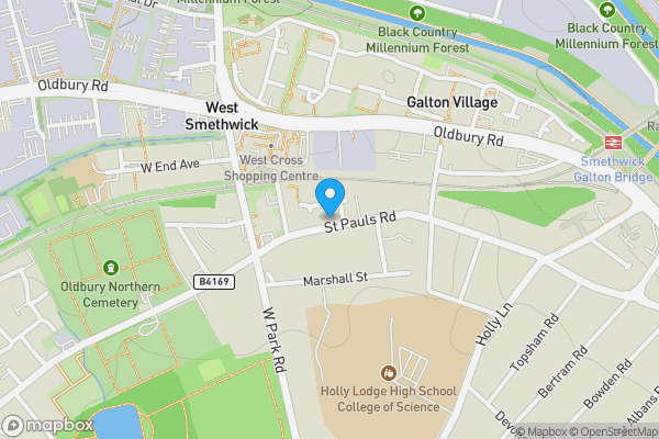 Map location for 248 St. Pauls Road, Smethwick, West Midlands, B66 1HB