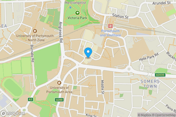 Map location for 27 Guildhall Walk, Portsmouth, PO1 2RY