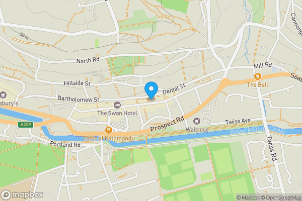 Map location for 89 High Street, Hythe, Kent, CT21 5JH