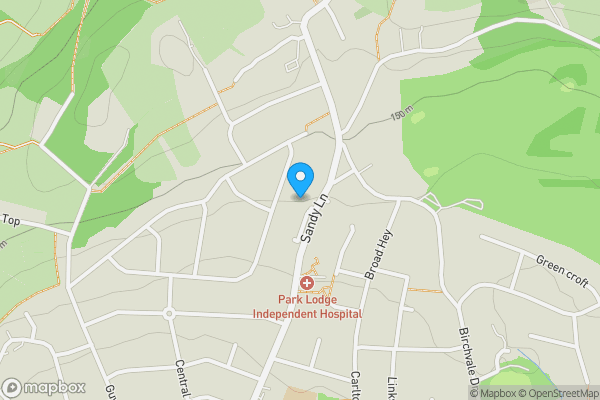 Map location for 77 Sandy Lane, Romiley, Stockport, Cheshire, SK6 4NH