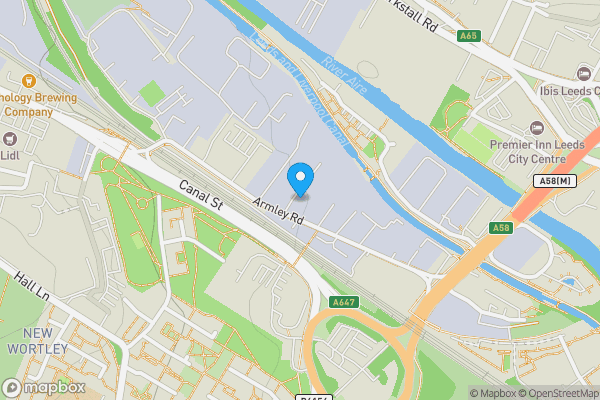 Map location for Flat 24, Meridian House, 2 Artist Street, Armley, Leeds, West Yorkshire LS12 2EW