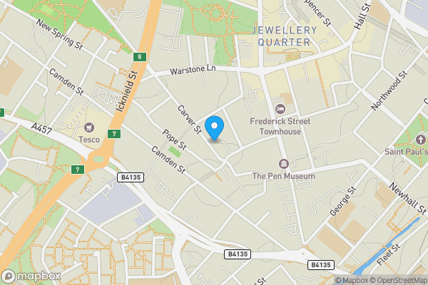 Map location for Penthouse 12 Wexler Lofts, Birmingham, West Midlands, B1 3AQ